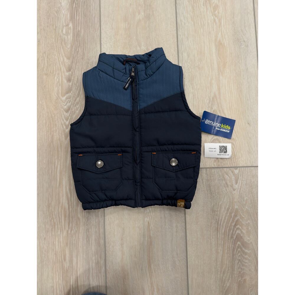 OshKosh Genuine Kids Blue Puffer Vest 12M